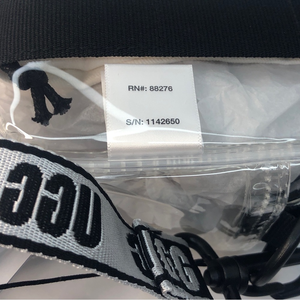 UGG Black and Clear Janey II Transparent Crossbody Belt-bag Clutch - Picture 10 of 11